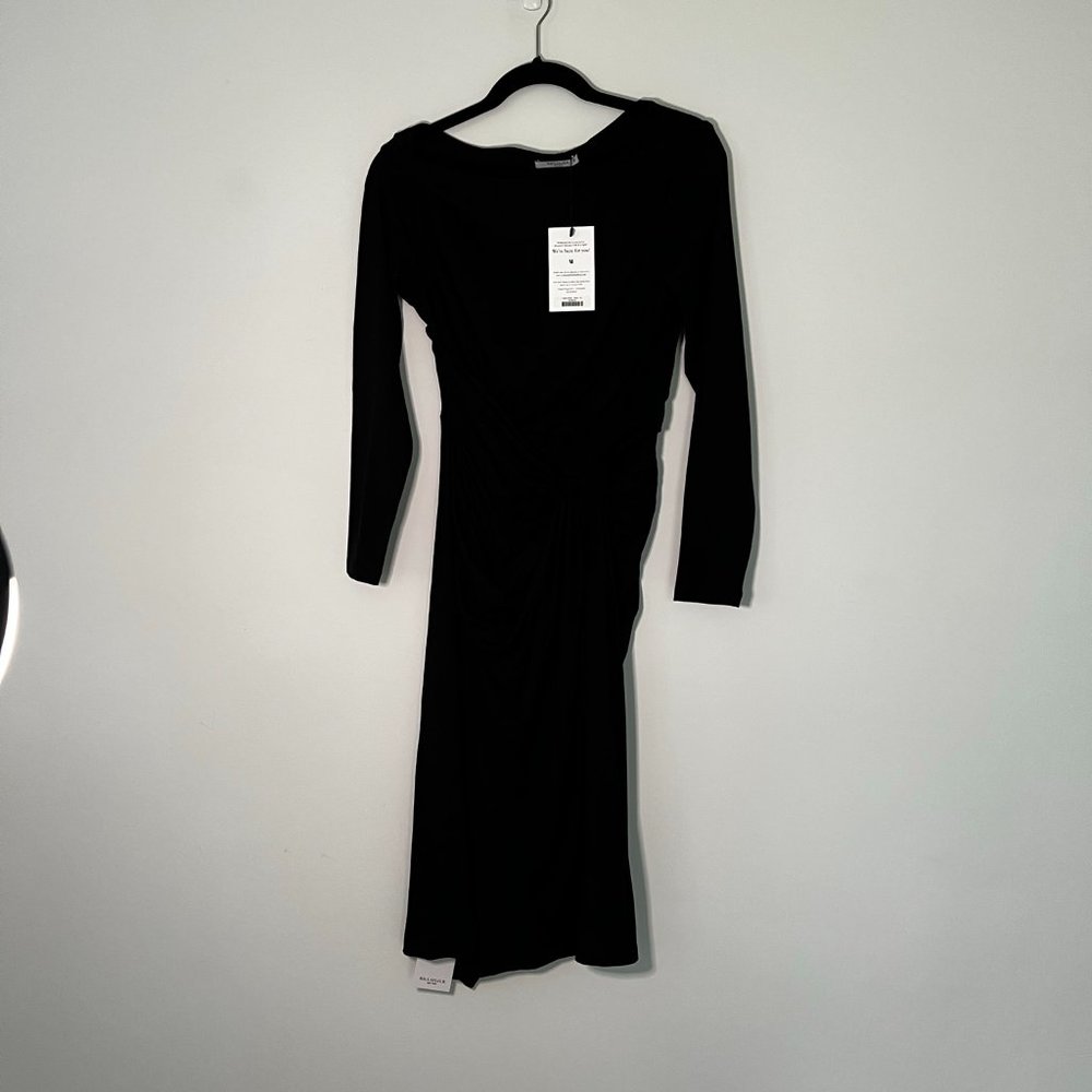 MM LaFleur Keiko black bodycon midi dress